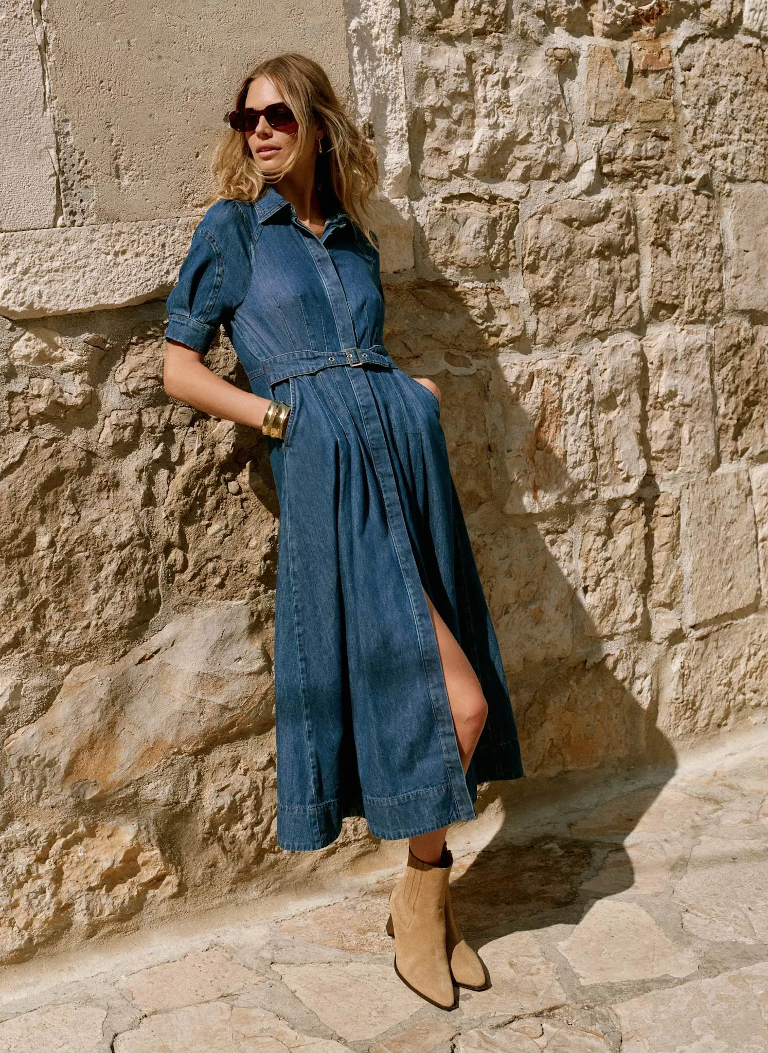 Indigo Denim Midi Shirt Dress sold by Mint Velvet product image thumbnail 2