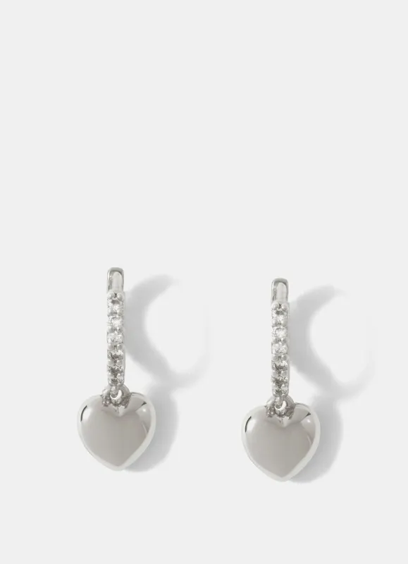 Silver Plated Diamante Hoop Earrings sold by Mint Velvet