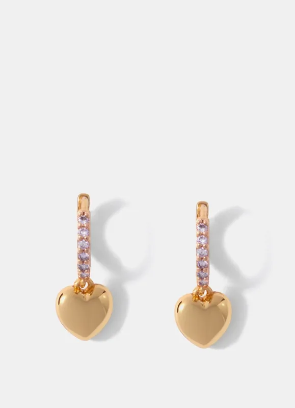 Gold Plated Diamante Hoop Earrings sold by Mint Velvet