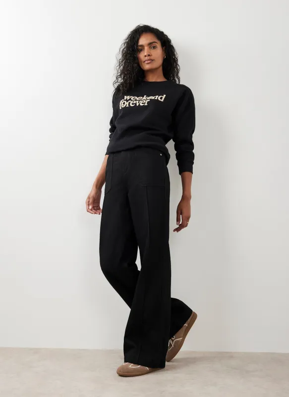 Black Wide Leg Jeans sold by Mint Velvet