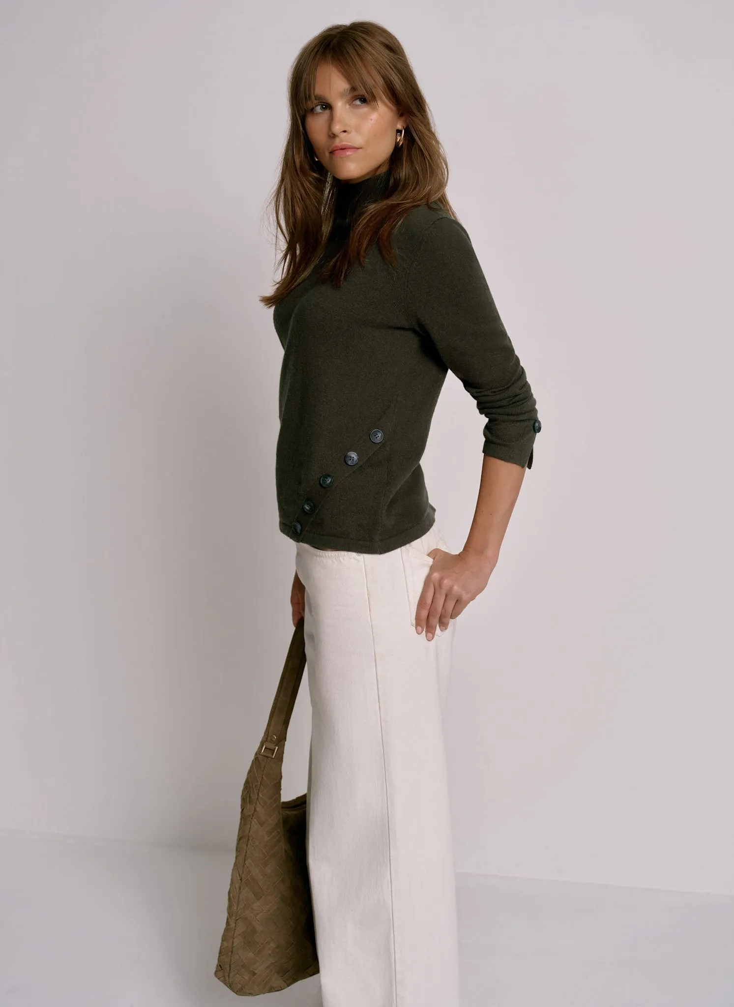 Khaki Button Detail Top sold by Mint Velvet product image thumbnail 2