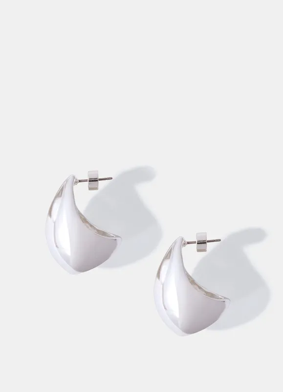 Silver Tone Statement Teardrop Earrings sold by Mint Velvet