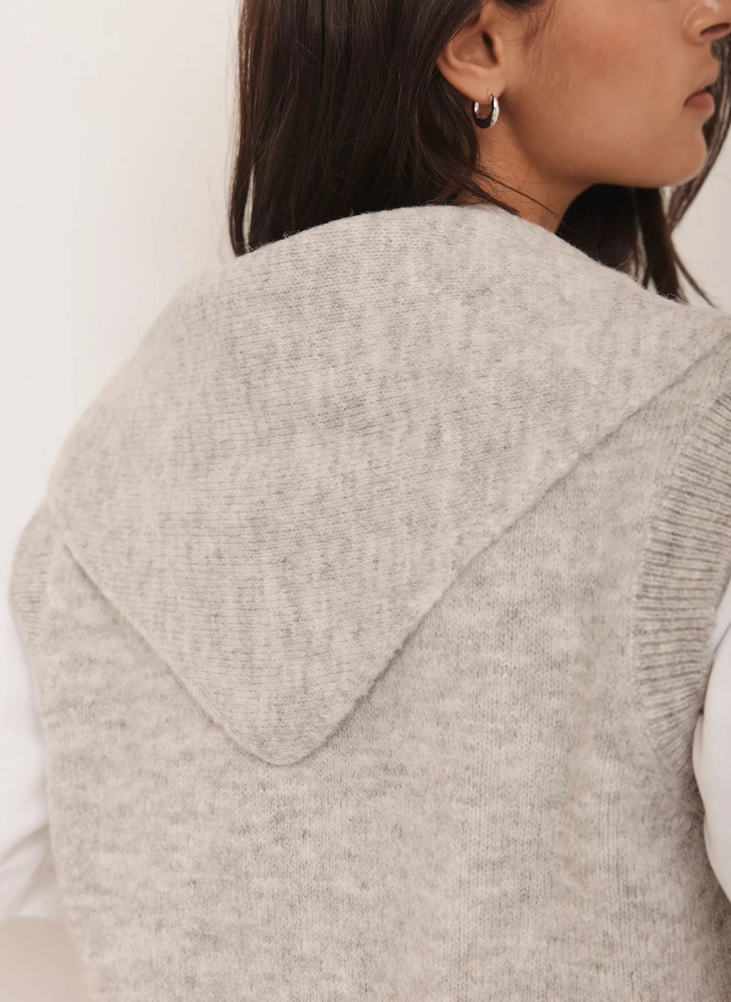 Grey Sleeveless Scarf Detail Knit Top sold by Mint Velvet product image thumbnail 5