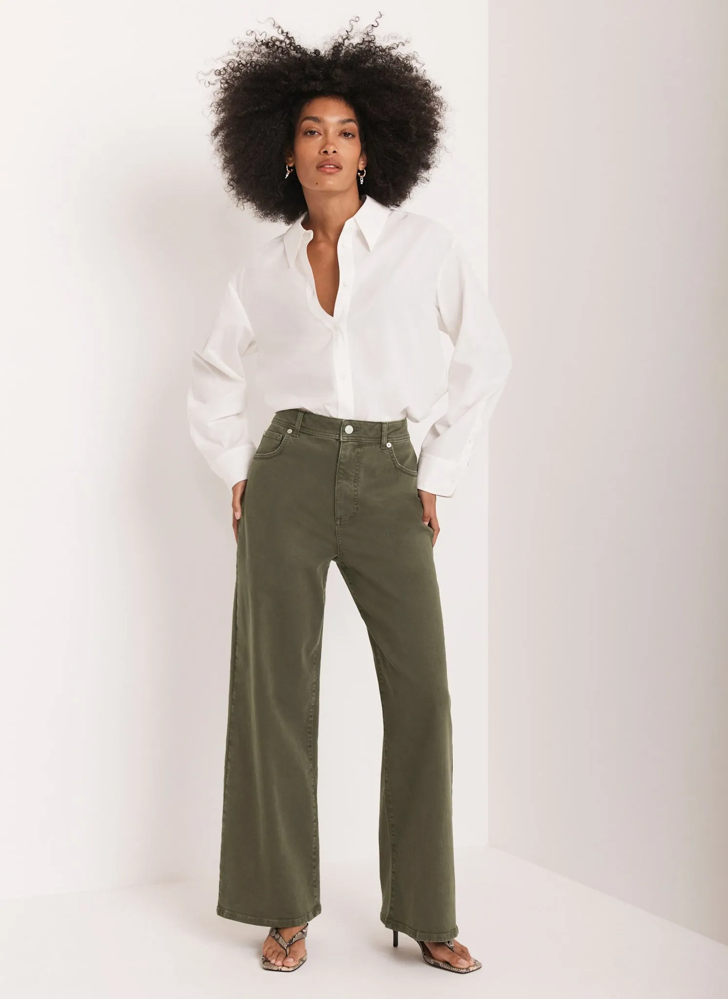Khaki Wide Leg Jeans sold by Mint Velvet product image thumbnail 2