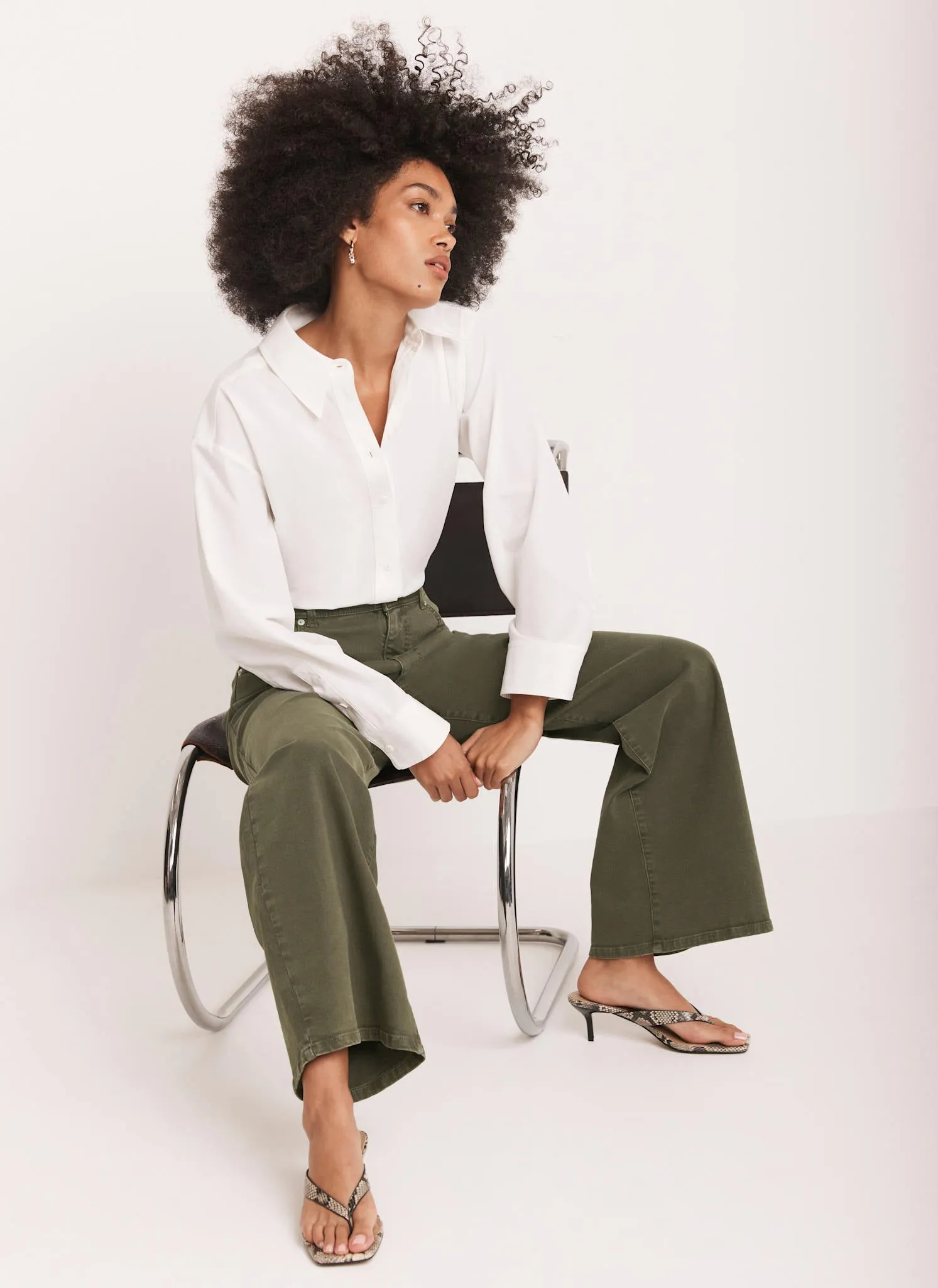 Khaki Wide Leg Jeans sold by Mint Velvet product image thumbnail 5