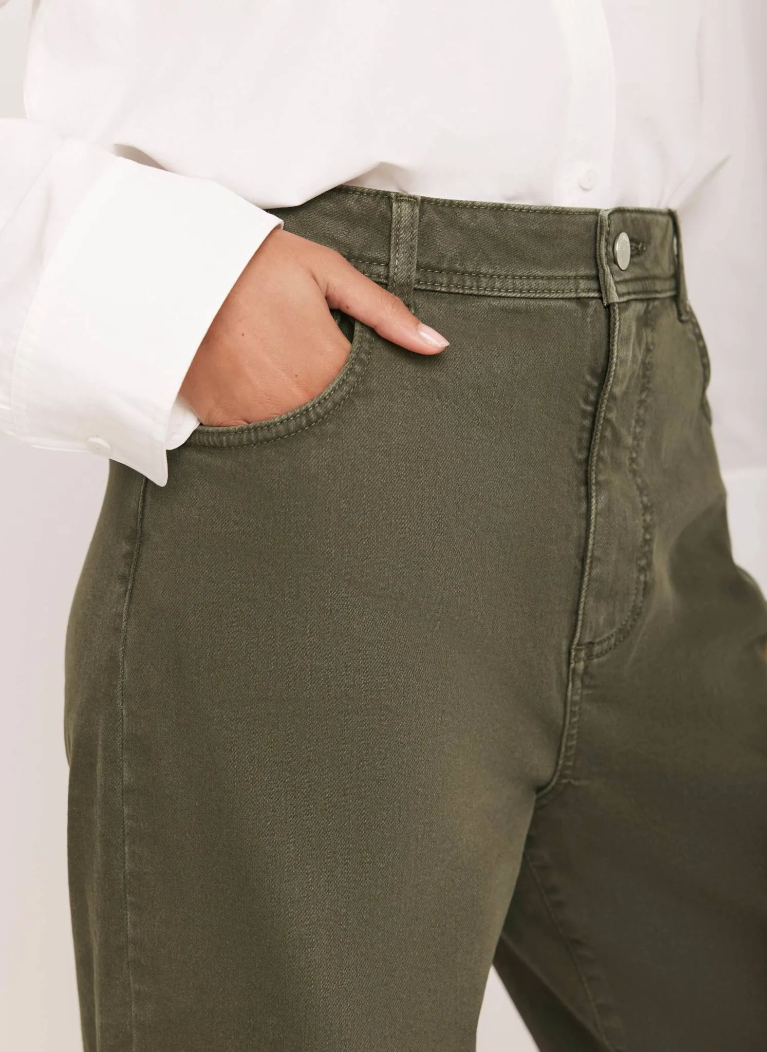 Khaki Wide Leg Jeans sold by Mint Velvet product image thumbnail 4
