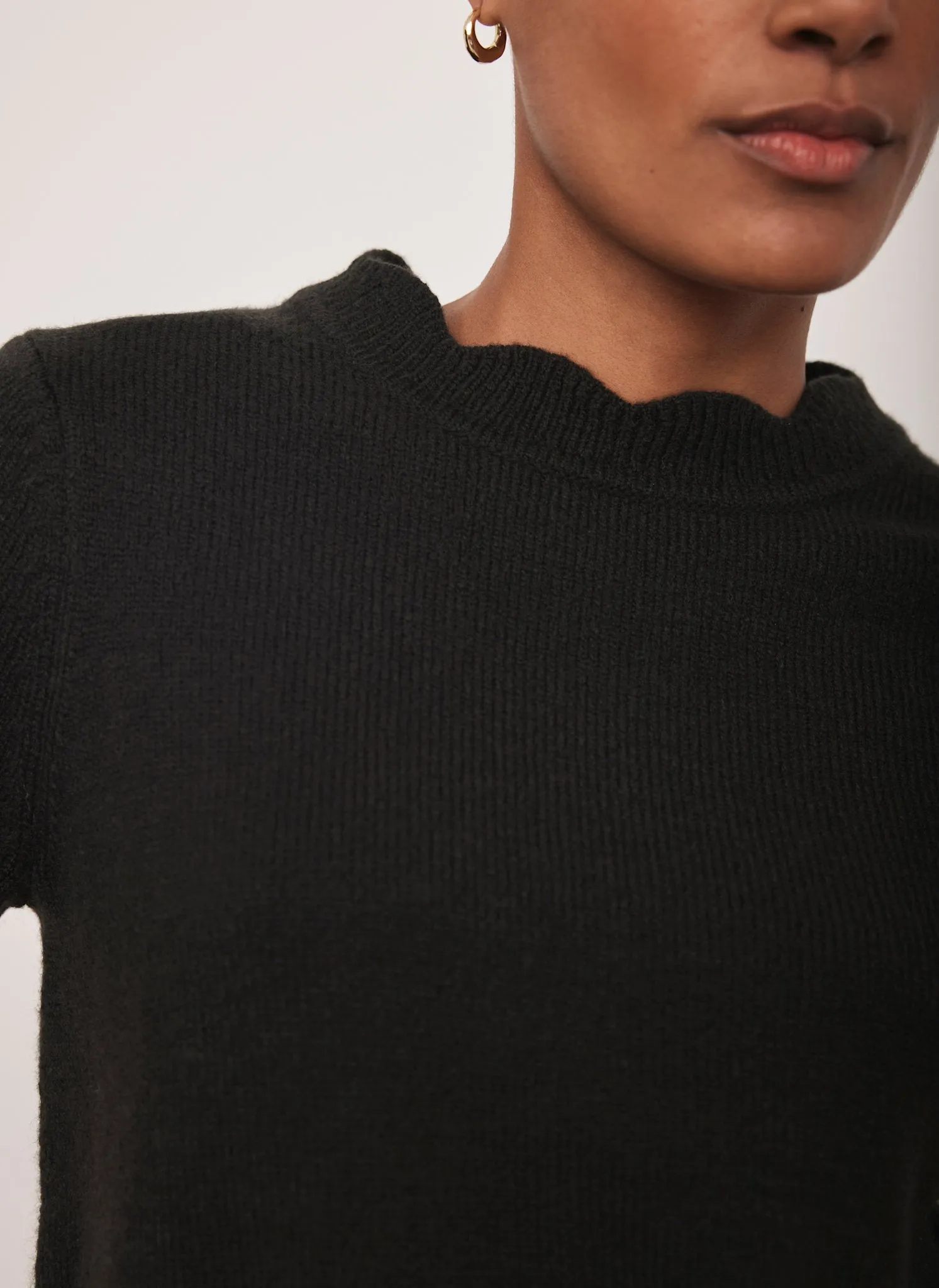 Black Scallop Knit Top sold by Mint Velvet product image thumbnail 5