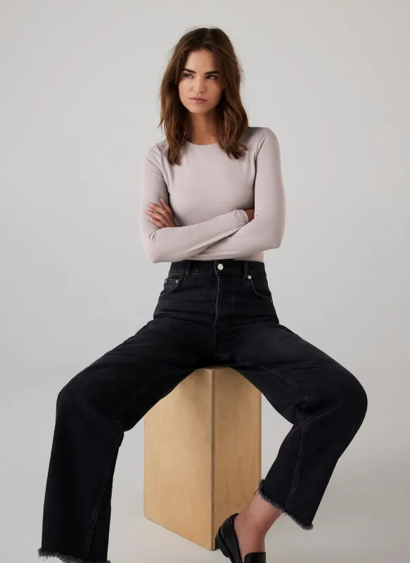 Neutral Long Sleeve Layering Top sold by Mint Velvet