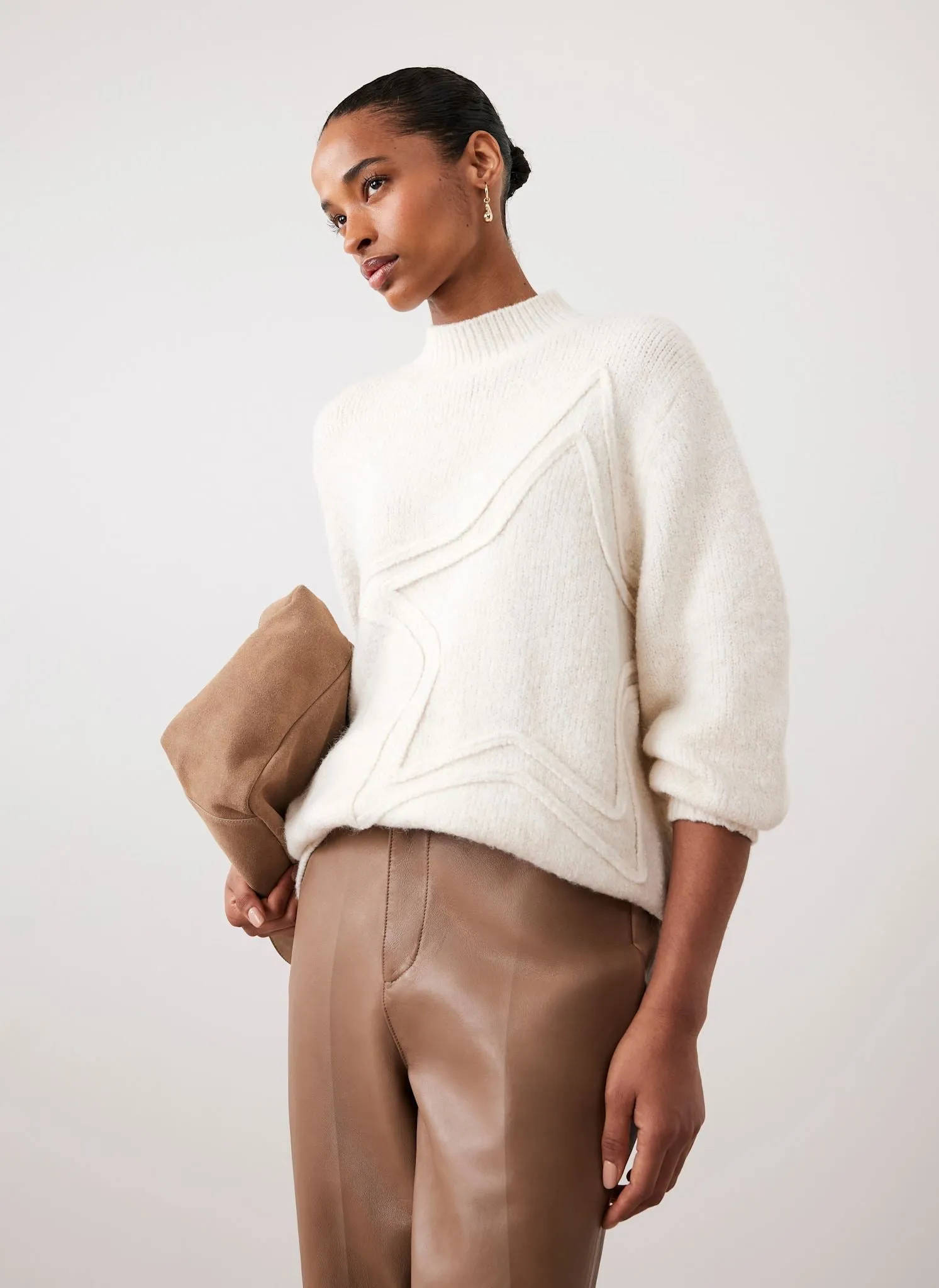 Cream Star Knit Jumper sold by Mint Velvet product image thumbnail 2