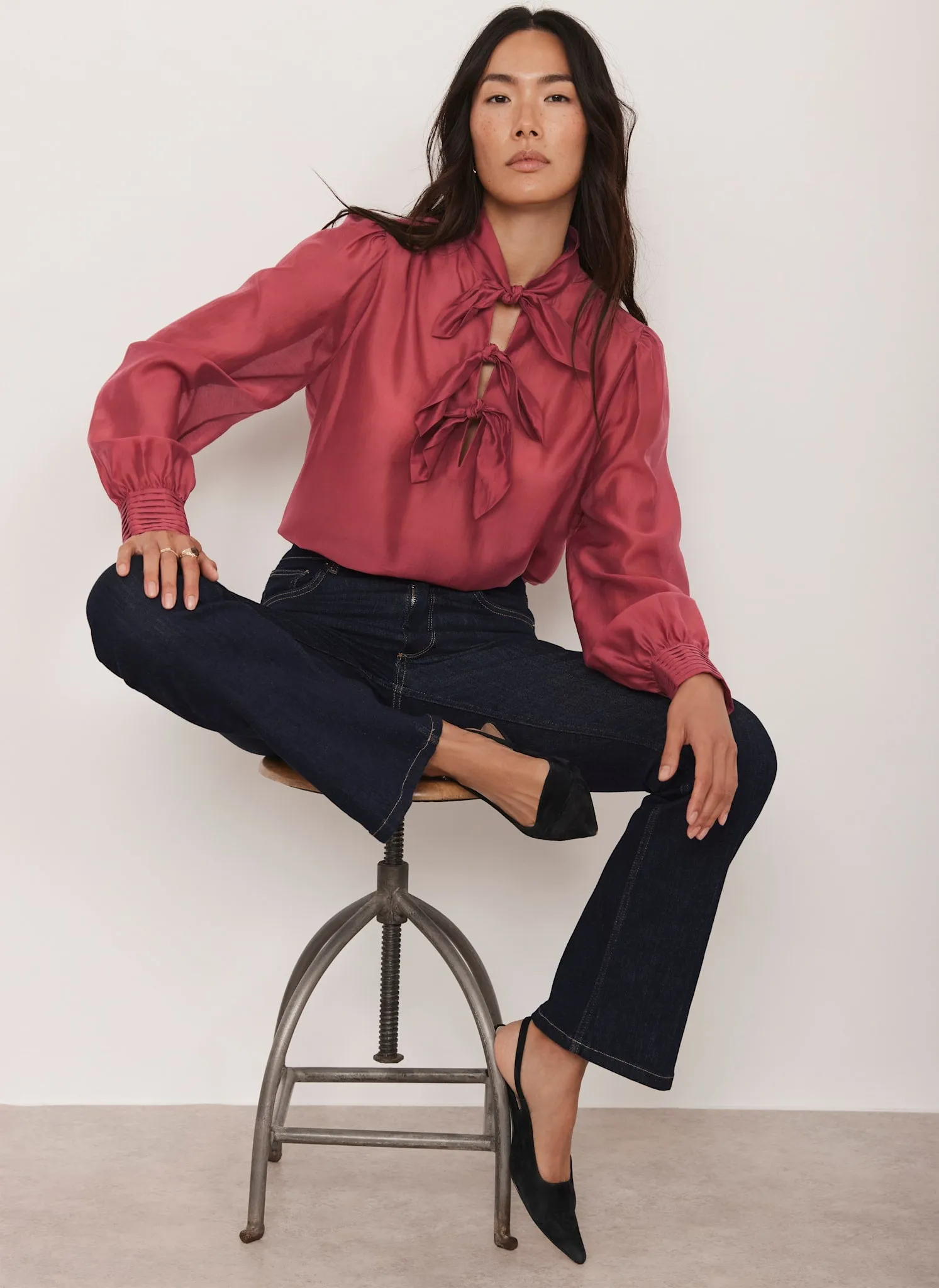 Pink Bow Detail Blouse sold by Mint Velvet product image thumbnail 2