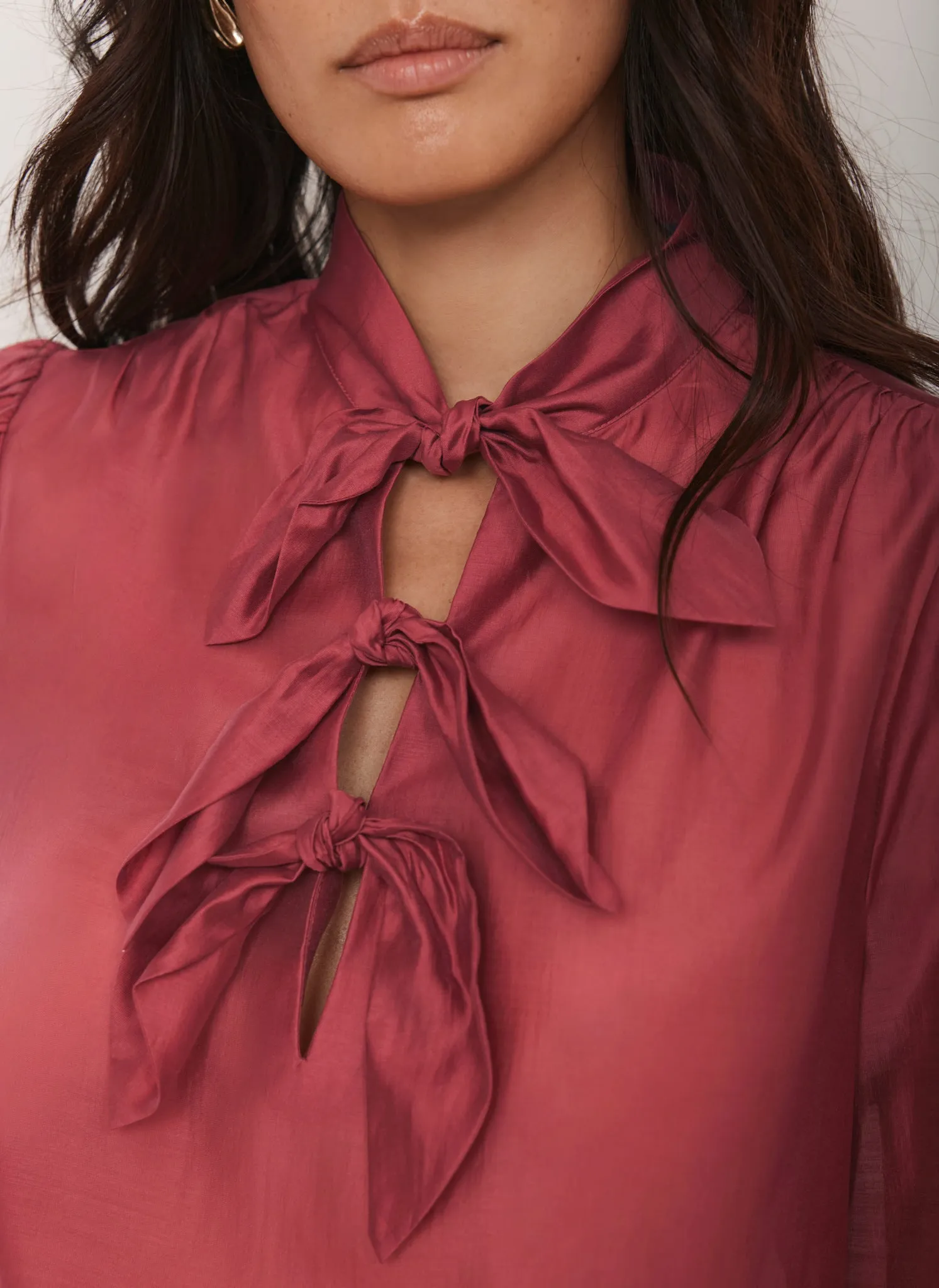 Pink Bow Detail Blouse sold by Mint Velvet product image thumbnail 4