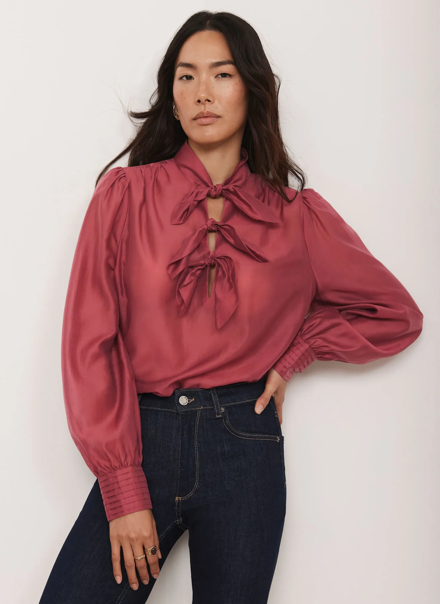 Pink Bow Detail Blouse sold by Mint Velvet product image thumbnail 3