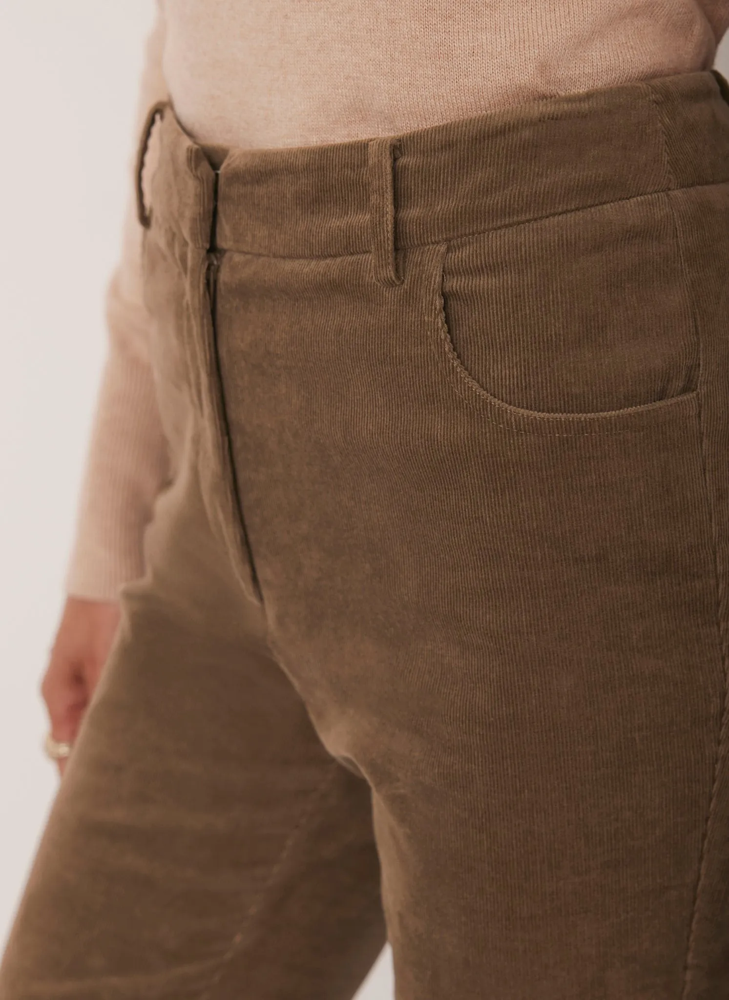 Brown Corduroy Flared Trousers sold by Mint Velvet product image thumbnail 4