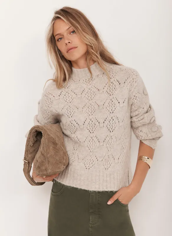Neutral Cable Knit Jumper sold by Mint Velvet