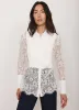 White Lace Pintuck Shirt sold by Mint Velvet