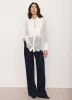 White Lace Pintuck Shirt sold by Mint Velvet