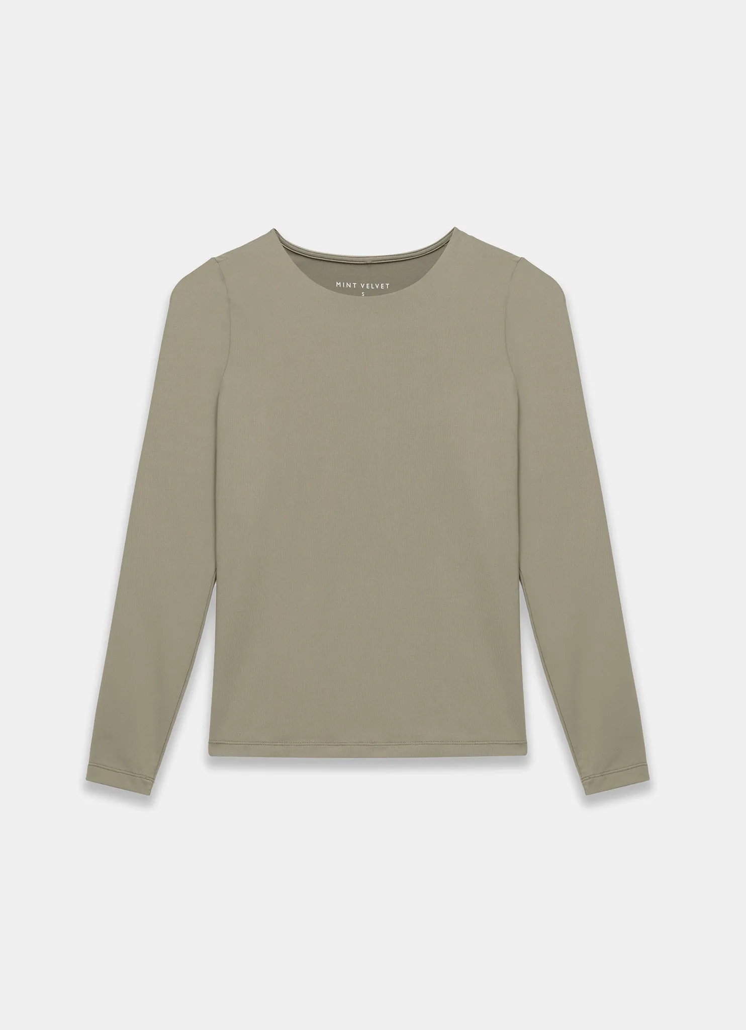 Khaki Long Sleeve Layering Top sold by Mint Velvet product image thumbnail 5