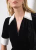 Black Velvet Embellished Collar Jumpsuit sold by Mint Velvet