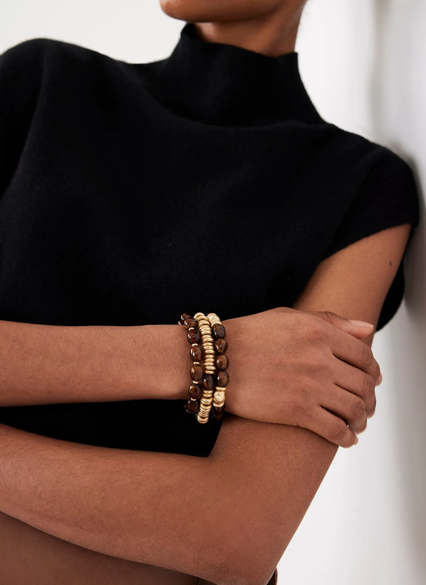 Brown Beaded Bracelet Set sold by Mint Velvet product image thumbnail 2