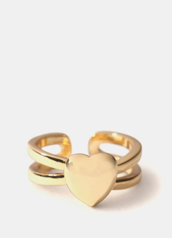 Gold Plated Heart Ring sold by Mint Velvet