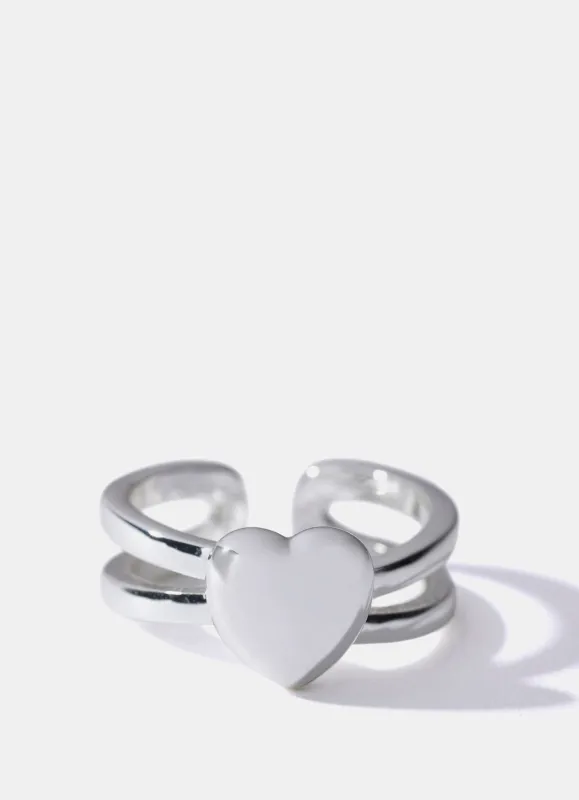 Silver Plated Heart Ring sold by Mint Velvet