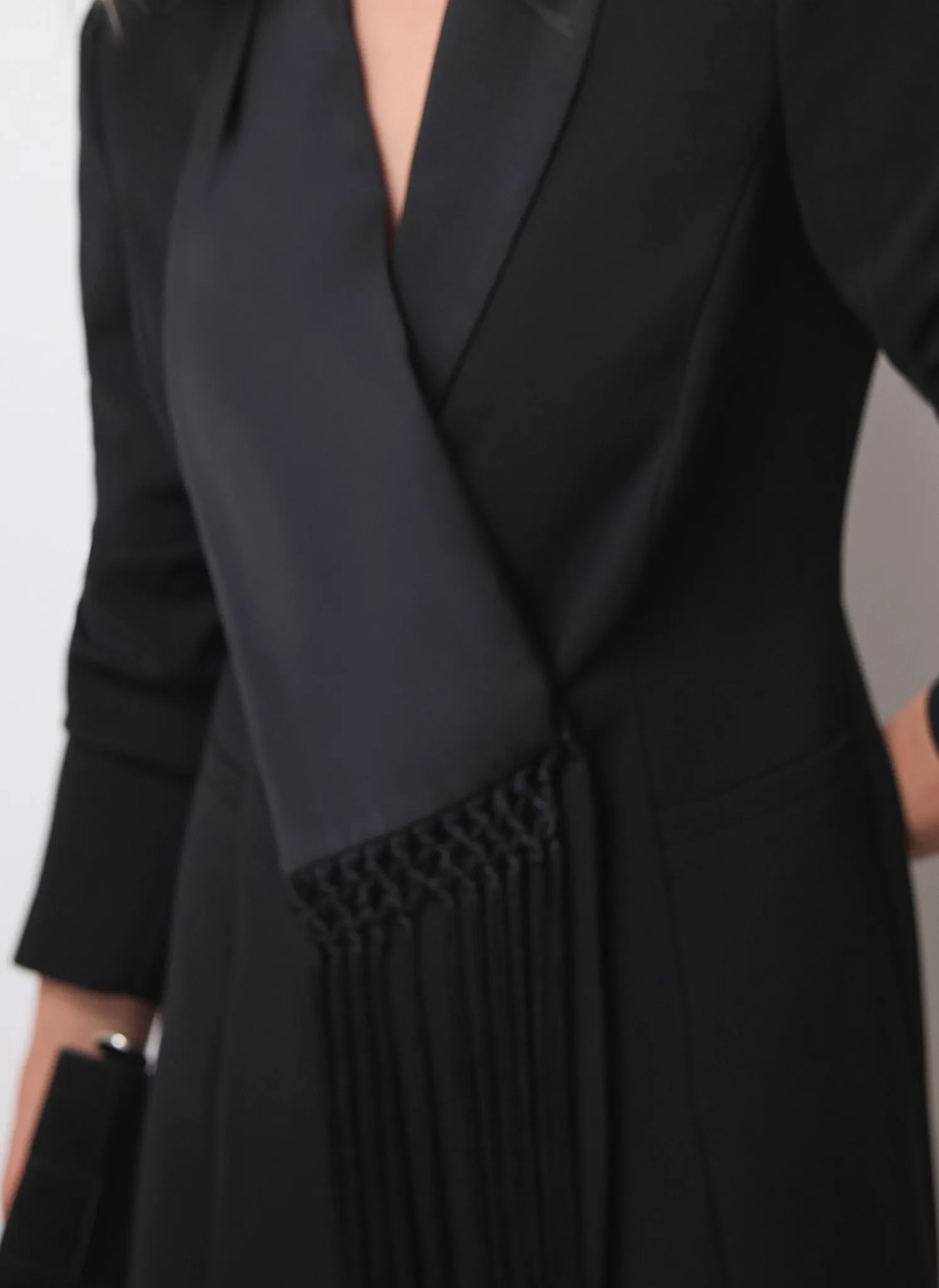 Black Blazer Fringe Detail Mini Dress sold by Mint Velvet product image thumbnail 4