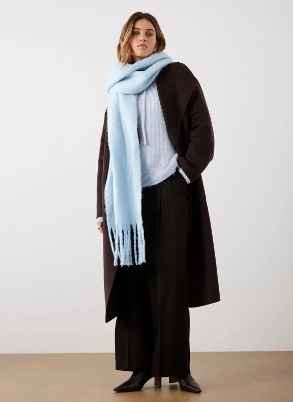 Brown Wool Blend Coat sold by Mint Velvet