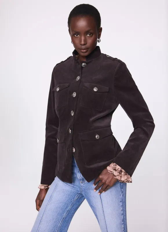 Brown Corduroy Military Jacket sold by Mint Velvet