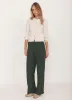 Green Tailored Wide Trousers sold by Mint Velvet