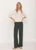 Green Tailored Wide Trousers sold by Mint Velvet