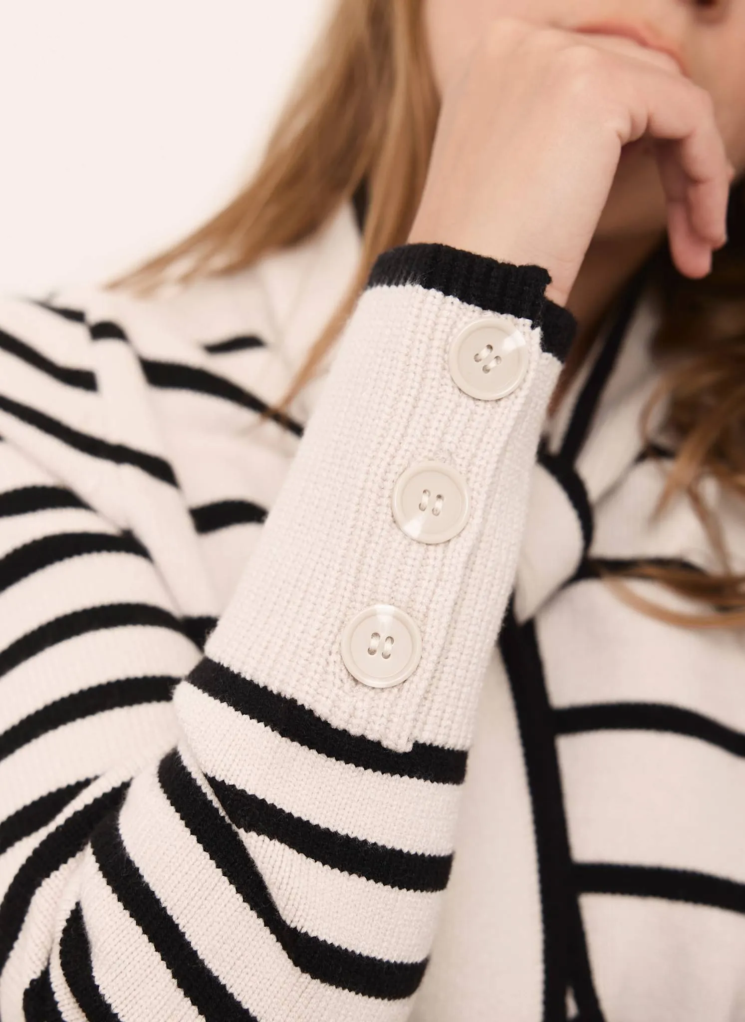 Cream Striped Scarf Knit Mini Dress sold by Mint Velvet product image thumbnail 4