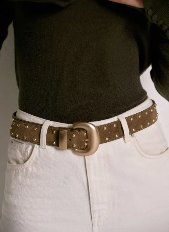 Khaki Suede Statement Belt sold by Mint Velvet