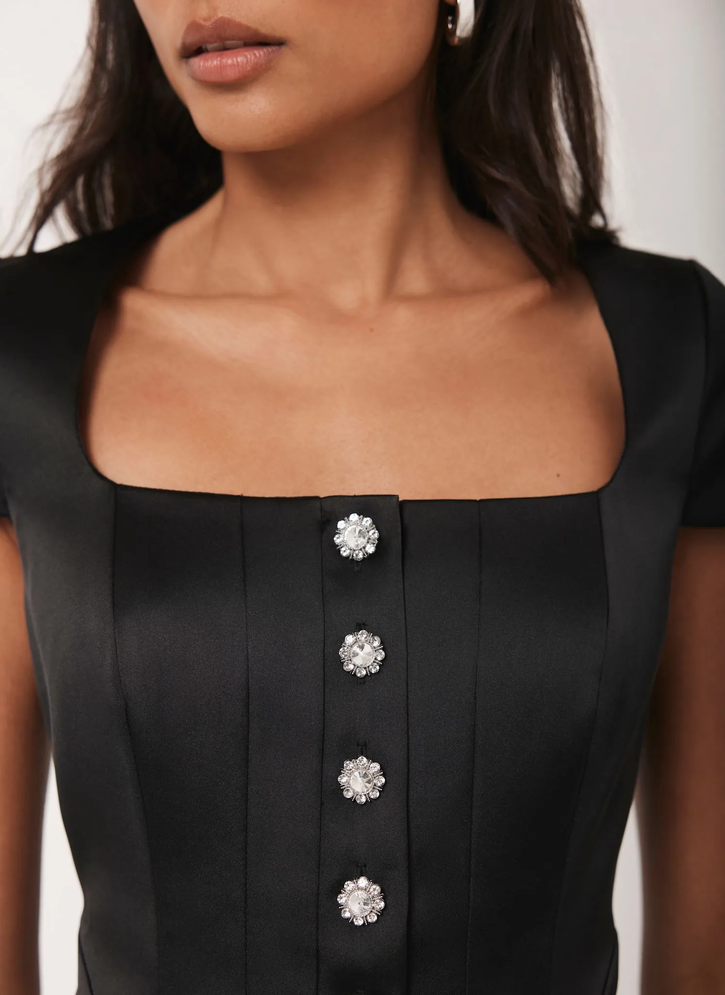 Black Satin Midi Dress sold by Mint Velvet product image thumbnail 5