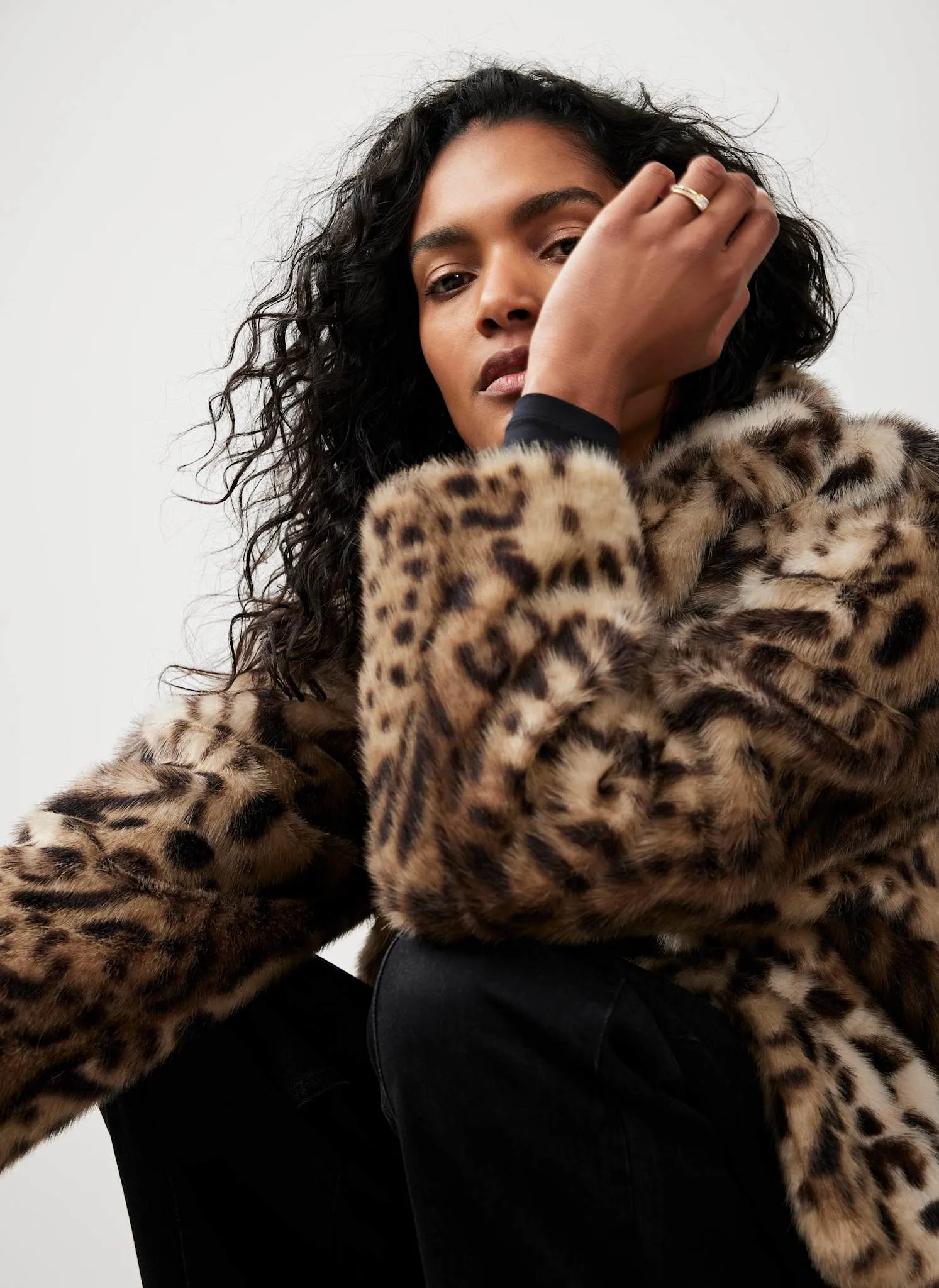 Leopard Print Faux Fur Jacket sold by Mint Velvet product image thumbnail 4