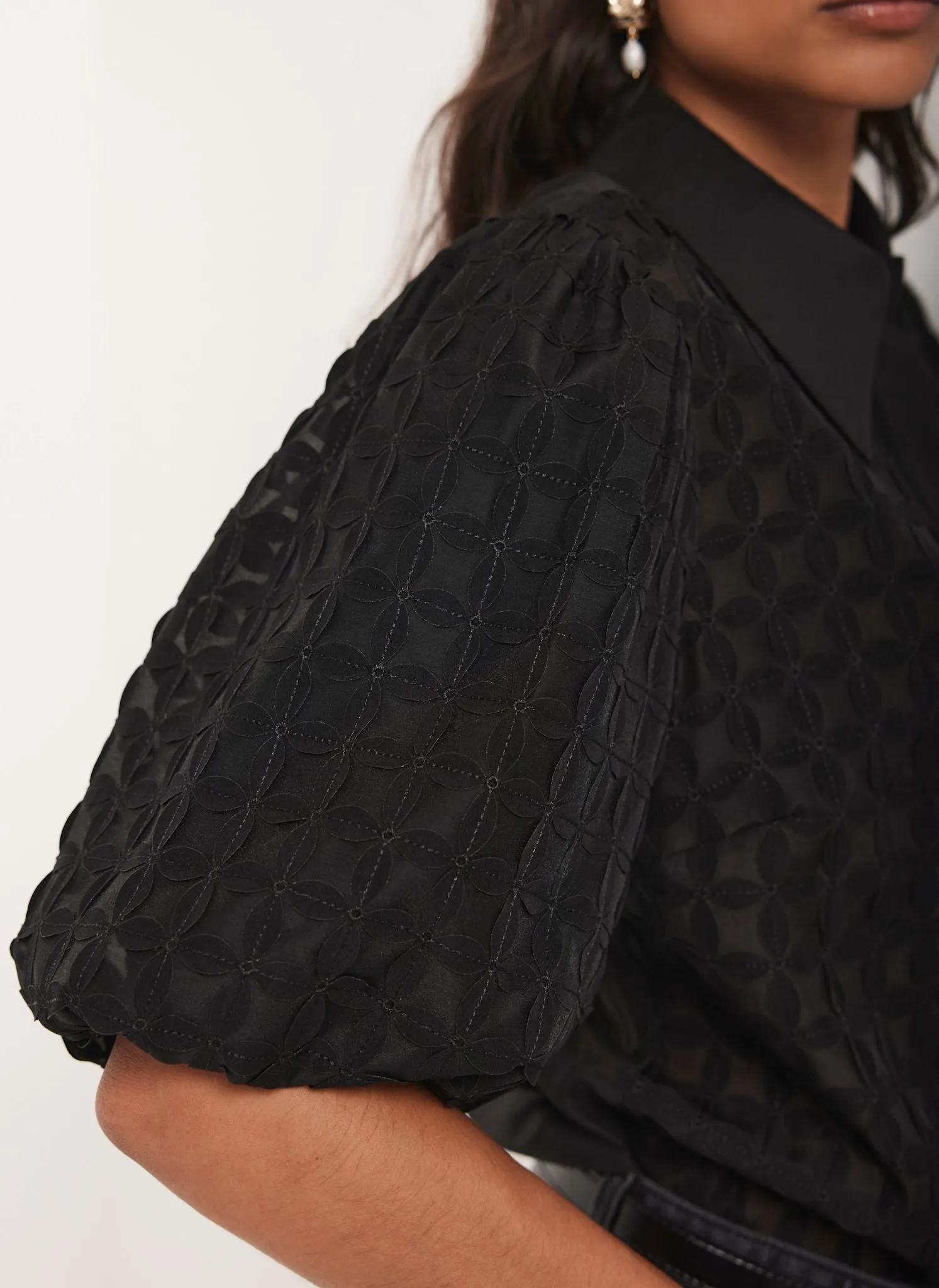 Black Petal Detail Shirt sold by Mint Velvet product image thumbnail 5