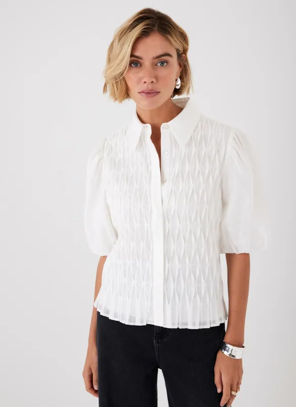 Cream Puff Sleeve Shirt sold by Mint Velvet