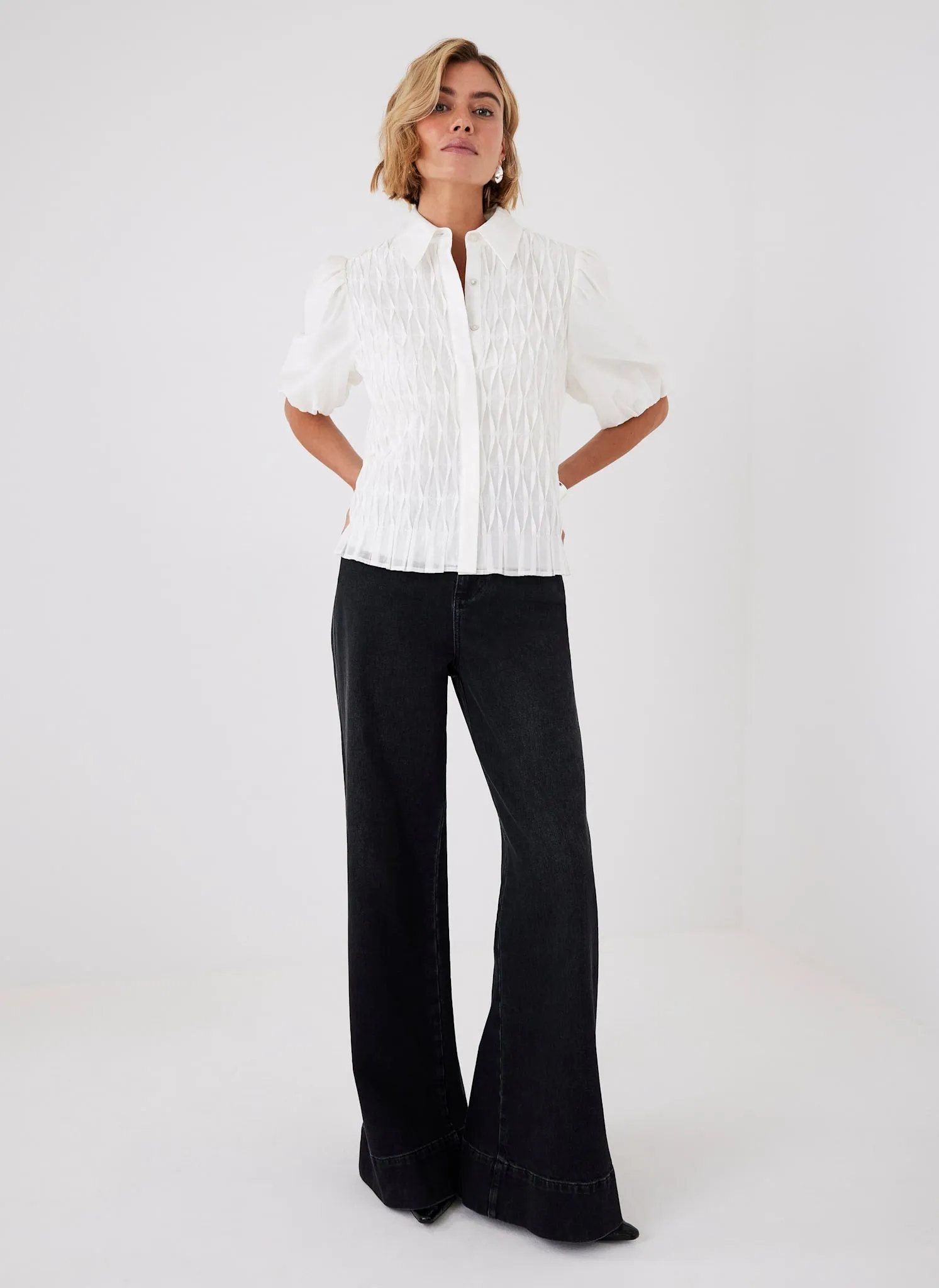 Cream Puff Sleeve Shirt sold by Mint Velvet product image thumbnail 3