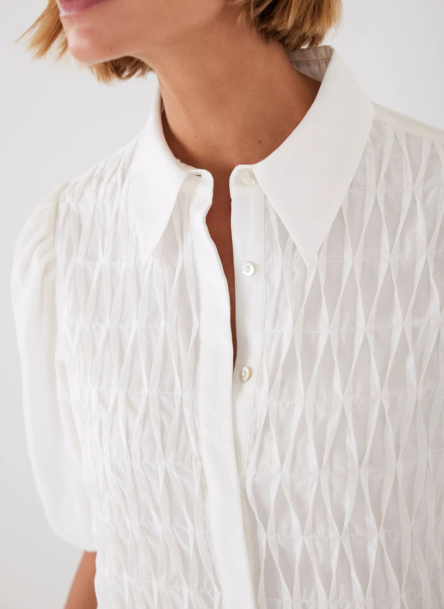 Cream Puff Sleeve Shirt sold by Mint Velvet product image thumbnail 4