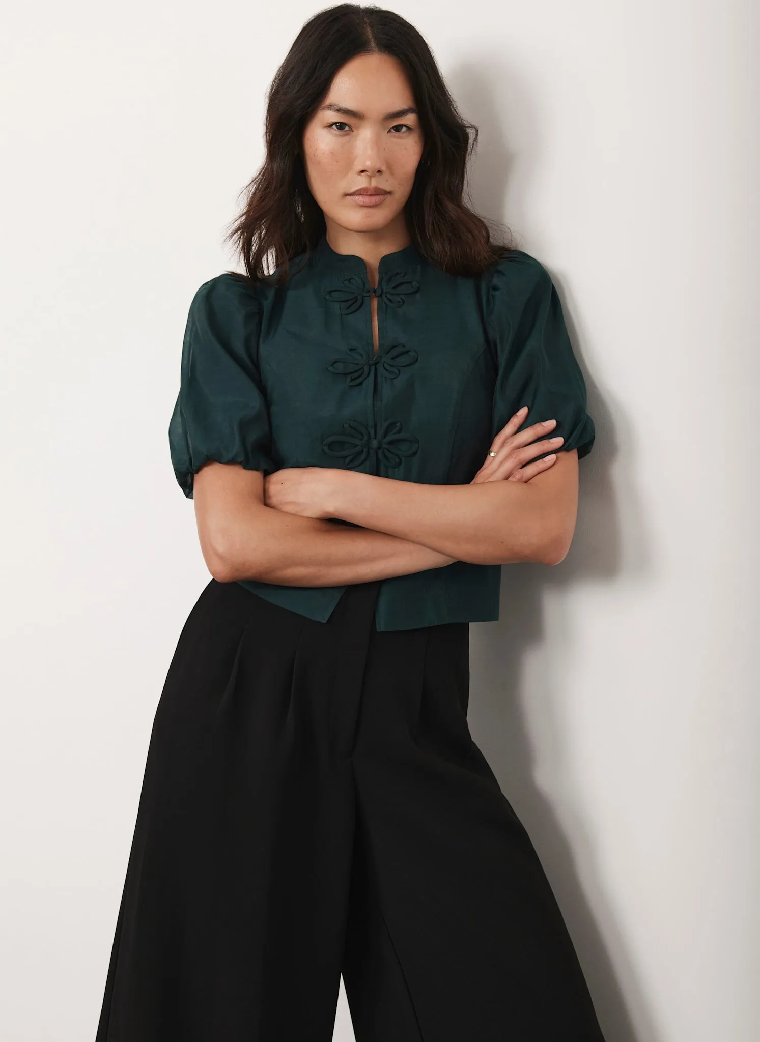 Green Puff Sleeve Top sold by Mint Velvet product image thumbnail 3