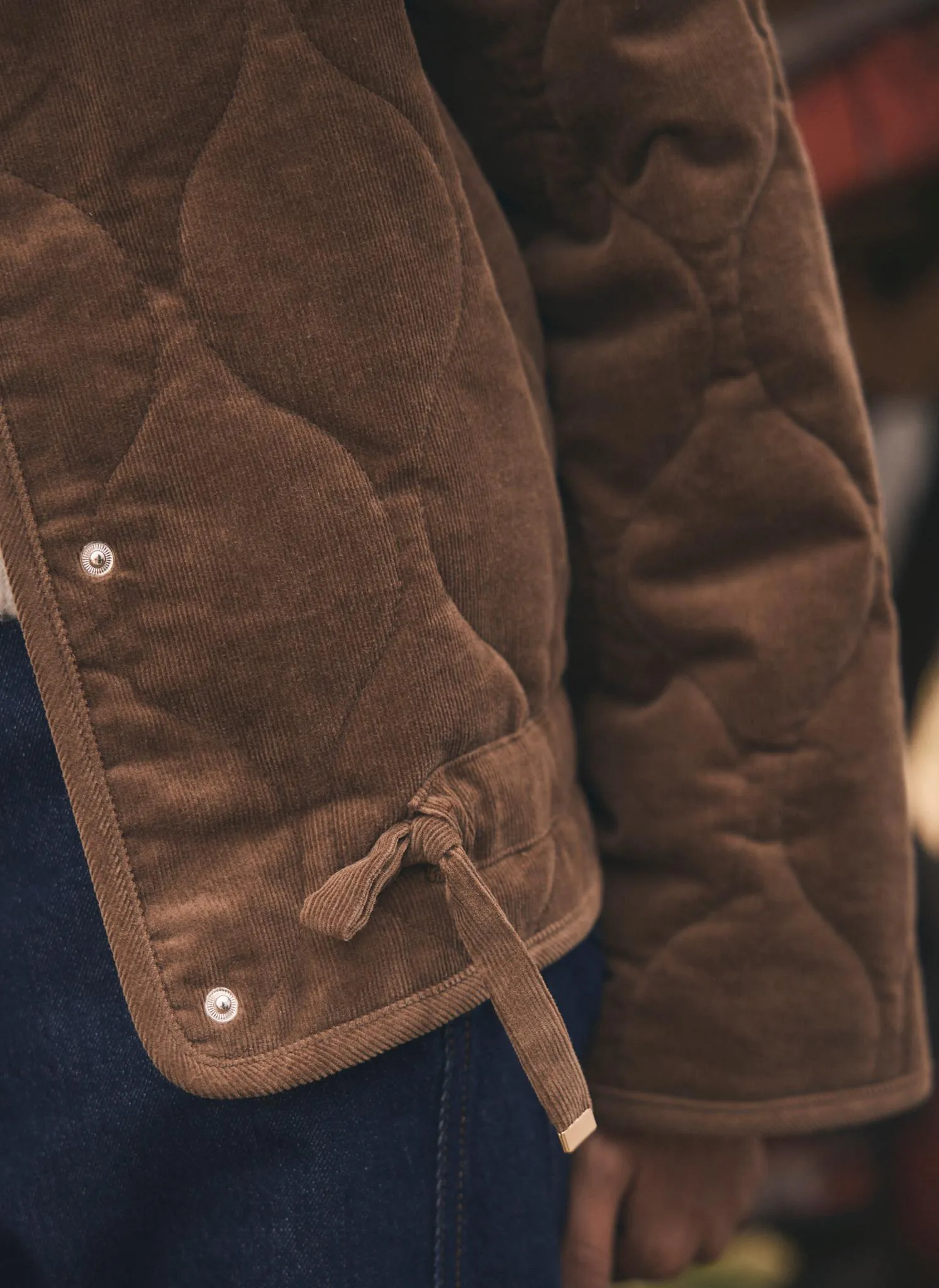 Brown Corduroy Quilted Jacket sold by Mint Velvet product image thumbnail 4