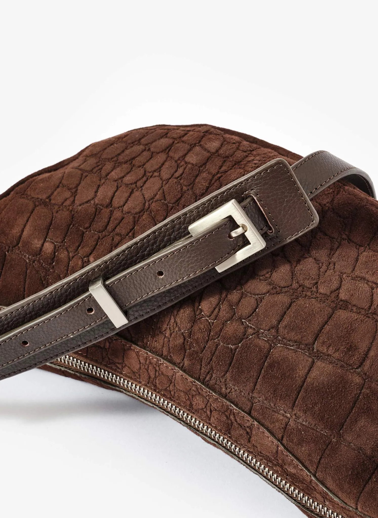 Dolly Brown Textured Suede Scoop Sling Bag sold by Mint Velvet product image thumbnail 4