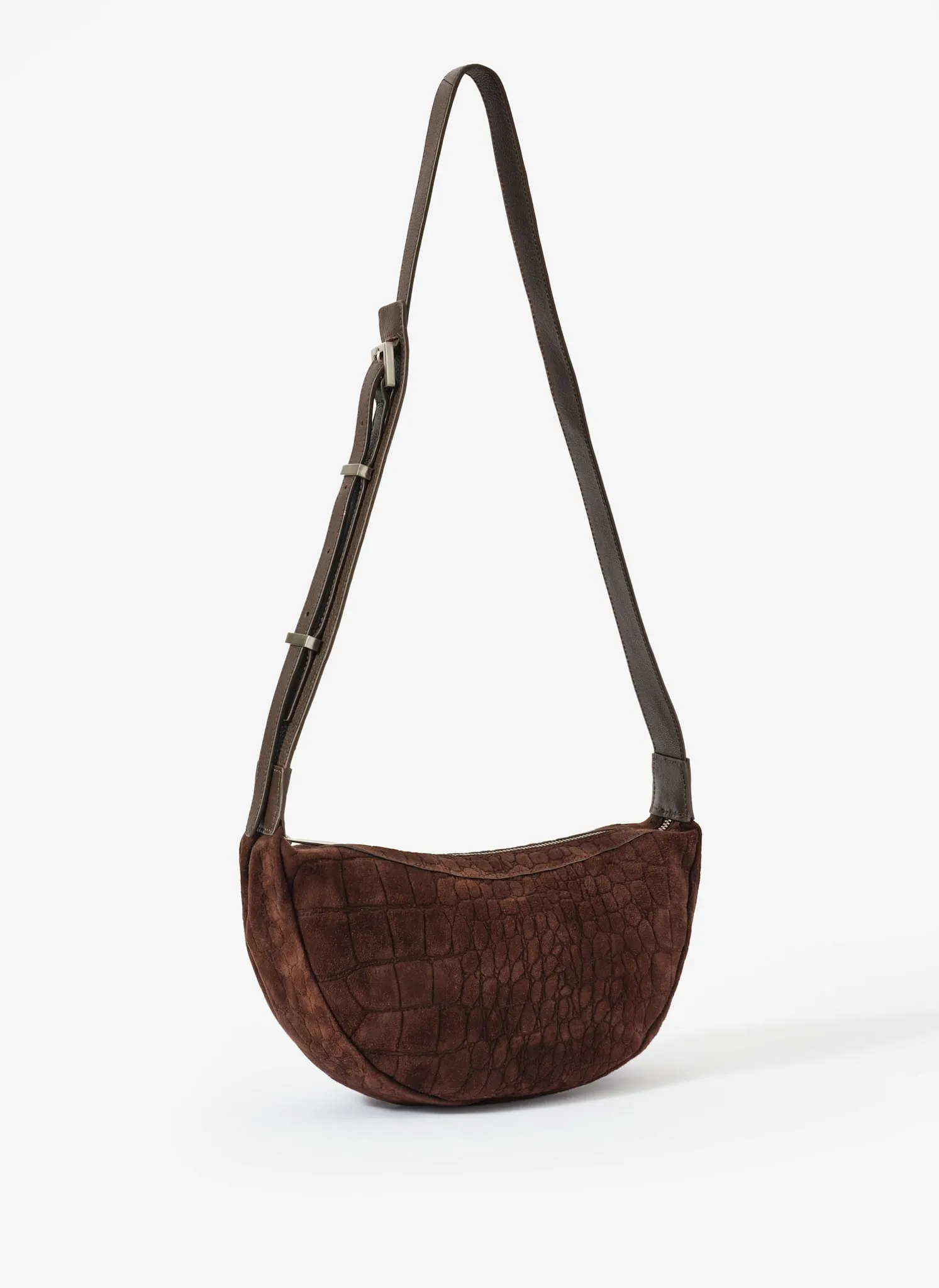 Dolly Brown Textured Suede Scoop Sling Bag sold by Mint Velvet product image thumbnail 2