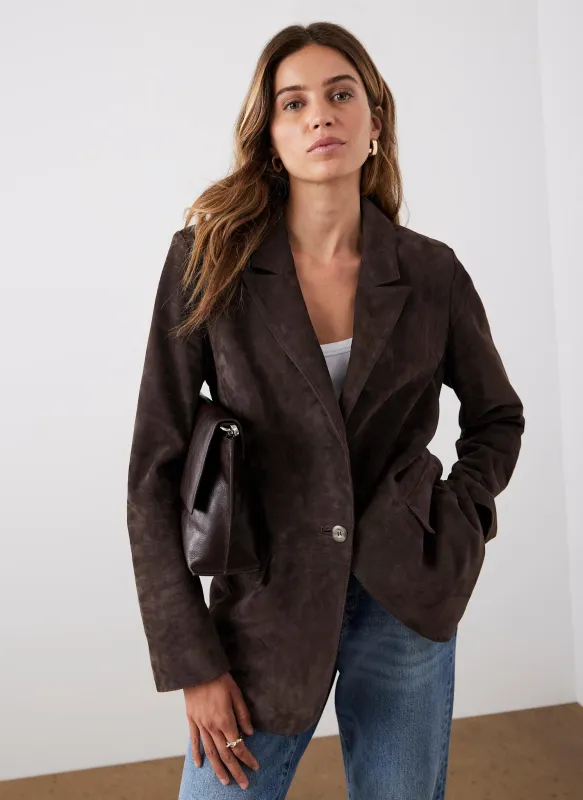 Brown Suede Blazer sold by Mint Velvet