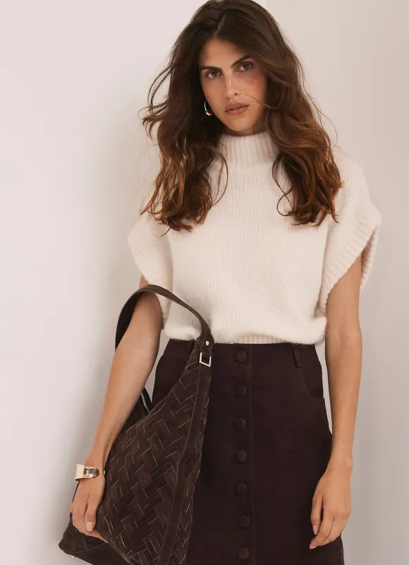 Cream Wool Blend Knit Top sold by Mint Velvet