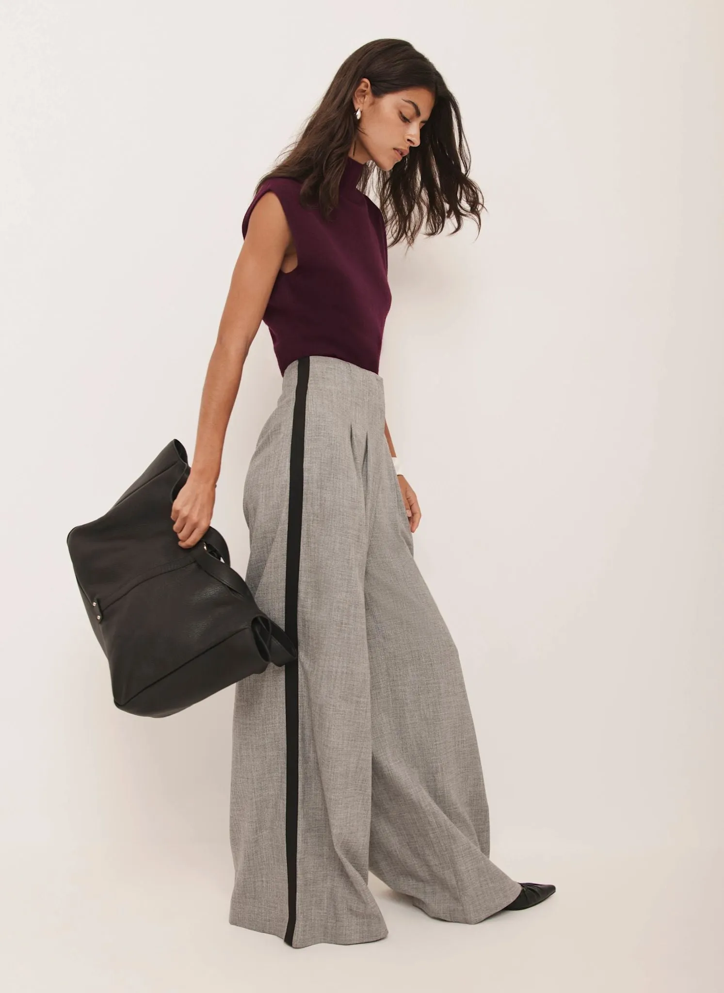 Grey Wide Leg Trousers sold by Mint Velvet product image thumbnail 2