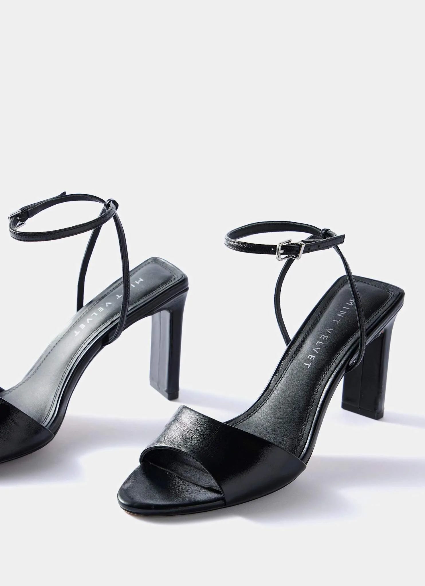 Lou Black Leather High Heel Sandals sold by Mint Velvet product image thumbnail 3