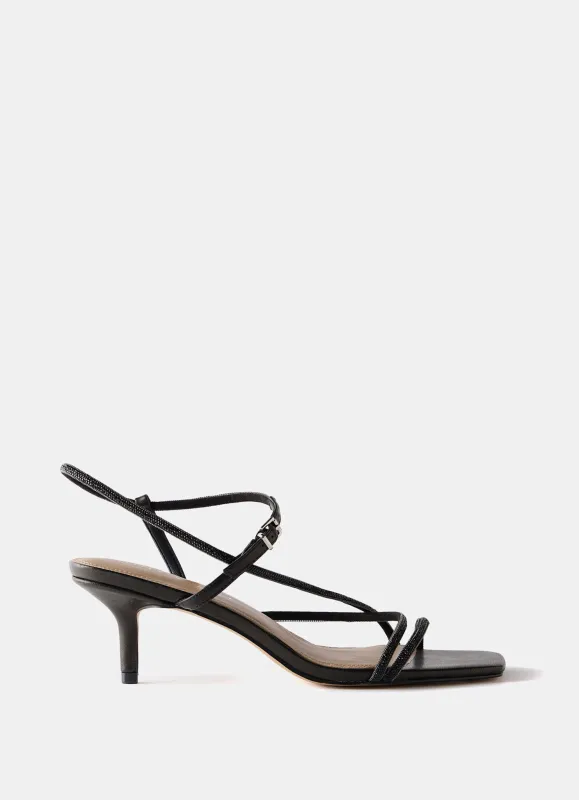 Eli Black Embellished Strappy Kitten Heels sold by Mint Velvet