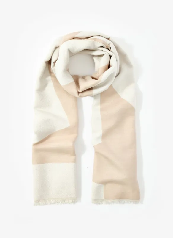 Neutral Star Print Midweight Scarf sold by Mint Velvet