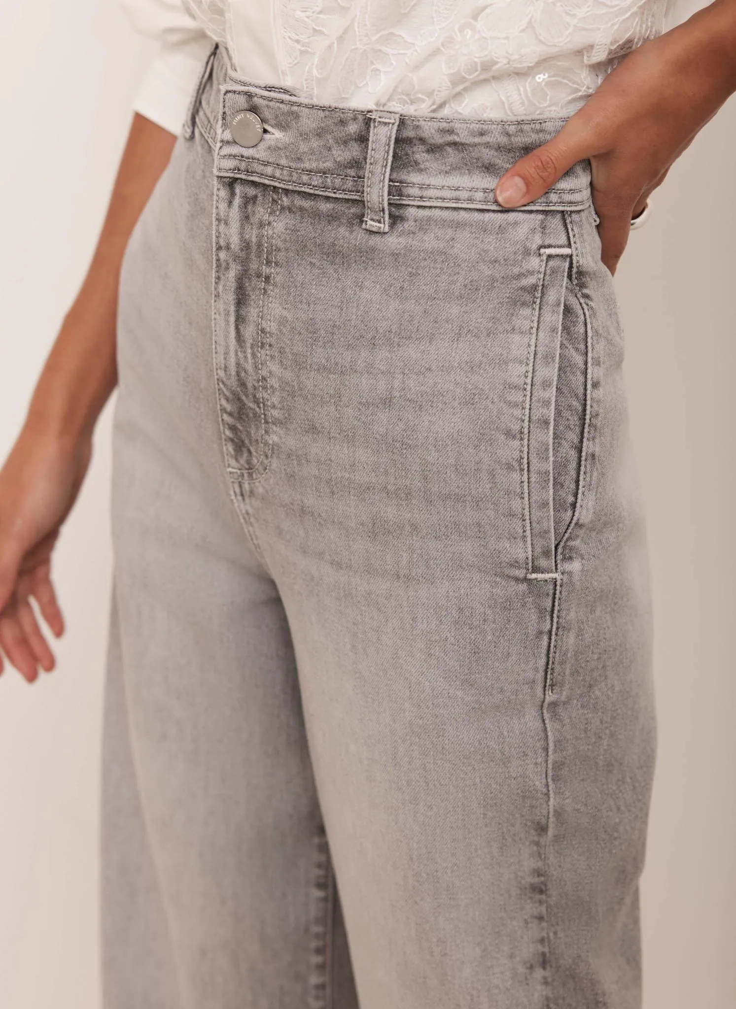 Washed Grey Wide Jeans sold by Mint Velvet product image thumbnail 3