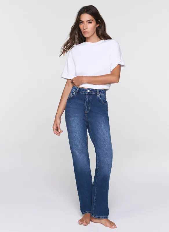 Indigo Polished Straight Jeans sold by Mint Velvet